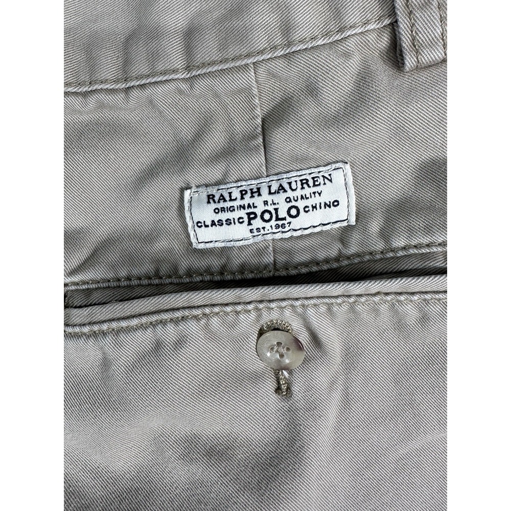 Polo Ralph Lauren Tyler Short Men's 30 Khaki Pleated Chino Cotton Shorts - Picture 7 of 9